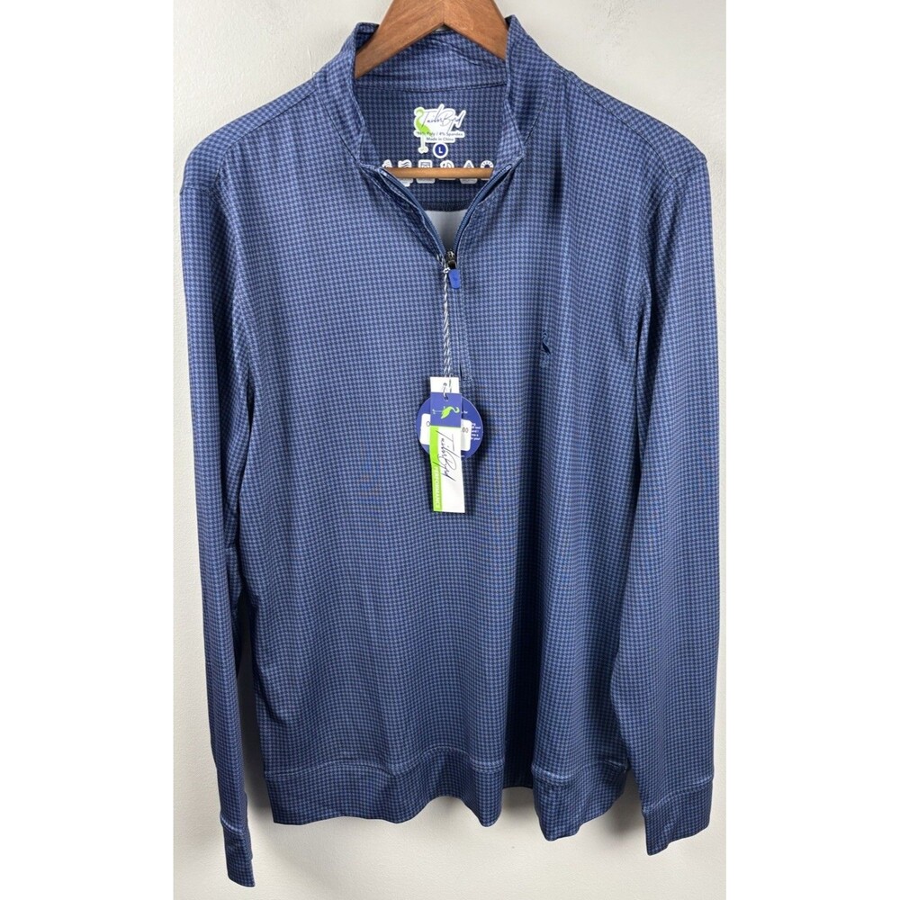 NWT Tailorbyrd Golf Performance Mens Pullover 1/4 Zip Size Large Cobalt Blue